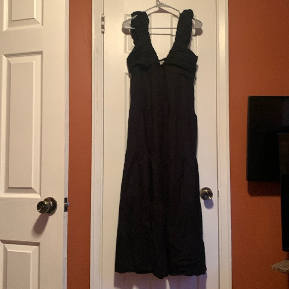 Black Jason Wu black long sleeveless dress